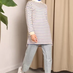 Tunika Sweatshirt - Randig - Image 5