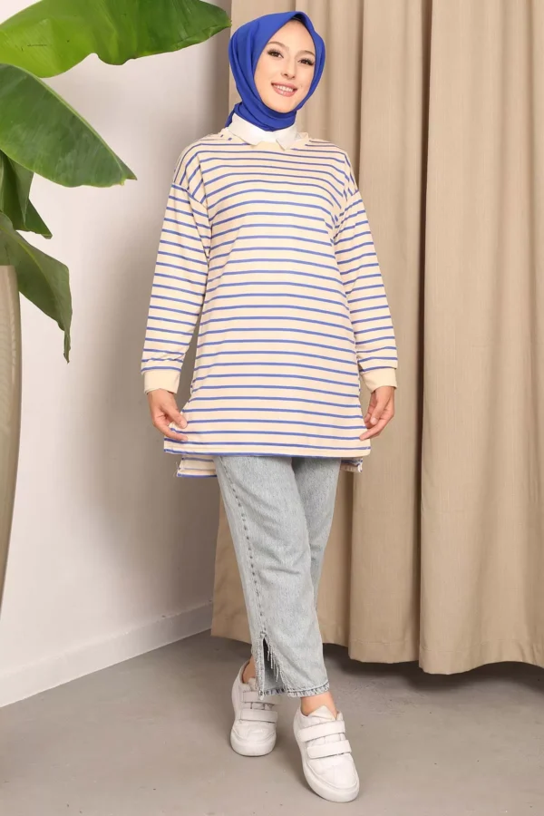 Tunika Sweatshirt - Randig