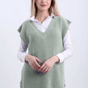 Ribbstickad Slipove - Grön