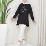Tunika sweatshirt - Svart