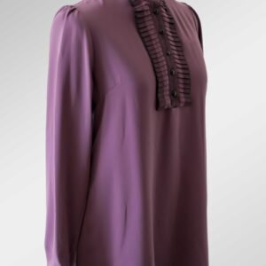 Lång Kråsblus I Mjukt Och Hållbart Tyg - Lila - Image 3