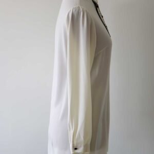 Lång Kråsblus I Mjukt Och Hållbart Tyg - Off White - Image 4