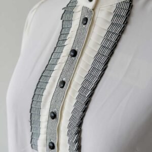 Lång Kråsblus I Mjukt Och Hållbart Tyg - Off White - Image 9