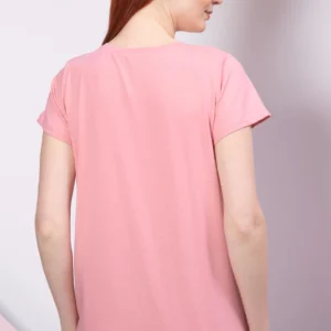 En gravid/amningst-shirt med dragkedja - Rosa - Image 4