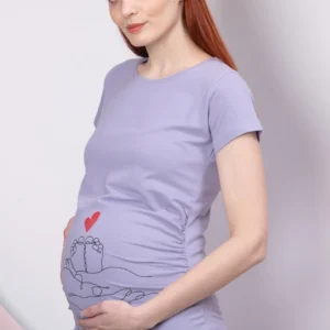 Bebisfötter gravid T-shirt lila - Image 3