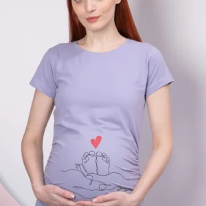 Bebisfötter gravid T-shirt lila - Image 4