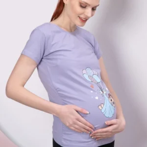 Bebis i svepning gravid T-shirt Lila - Image 4