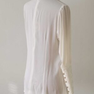 Hållbar Knytblus Med Spetskant Och Dragkedja - Cremevit - Image 5