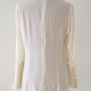 Hållbar Knytblus Med Spetskant Och Dragkedja - Cremevit - Image 6