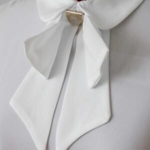 Hållbar Knytblus Med Spetskant Och Dragkedja - Vit - Image 8