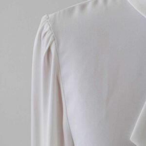 Hållbar Knytblus Med Spetskant Och Dragkedja - Vit - Image 7