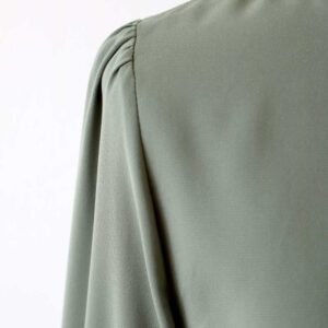 Hållbar Knytblus Med Spetskant Och Dragkedja - Grön - Image 6