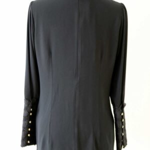 Hållbar Knytblus Med Spetskant Och Dragkedja - Svart - Image 4