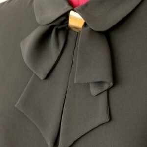 Hållbar Knytblus Med Spetskant Och Dragkedja - Svart - Image 7