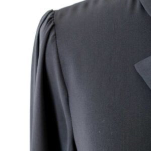 Hållbar Knytblus Med Spetskant Och Dragkedja - Svart - Image 5