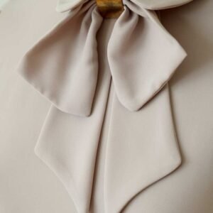 Hållbar Knytblus Med Spetskant Och Dragkedja - Beige - Image 6