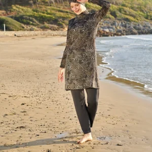 Elegant Plus-Size mönstrad burkini - Image 3
