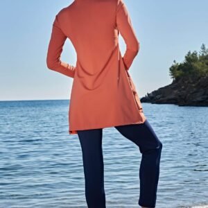 Korslagd burkini i orange - Image 3