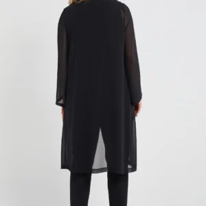 Lång Tunn Jacka Av Chiffong - Plus Size - Image 4