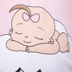 Sovande babyflicka gravid T-shirt - Rosa - Image 3