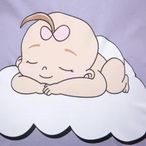 Sovande babyflicka gravid T-shirt - Lila - Image 3