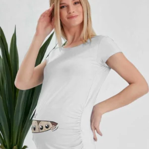 Tvillingar T-shirt för gravida - Vit - Image 4