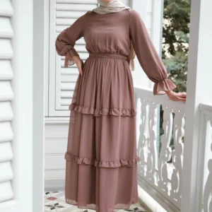 Charmig Chiffongklänning - Vizon - Image 6