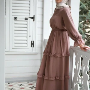 Charmig Chiffongklänning - Vizon - Image 4