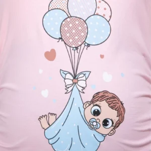 Bebis i svepning gravid T-shirt Rosa - Image 5