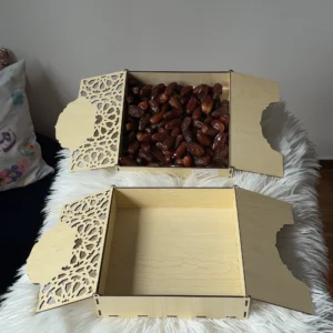 Ramadan Kareem - Dadellåda I Trä 22 x 22 Cm